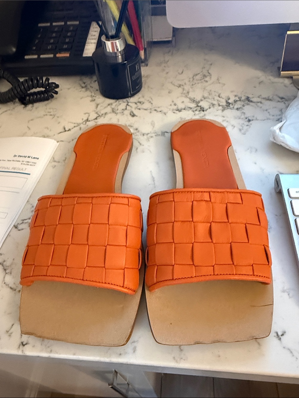 Bottega Venta woven slides